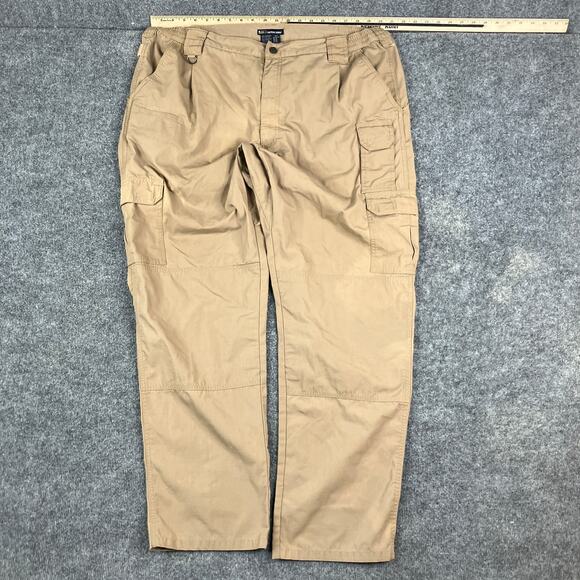 5.11 Tactical Pants Mens 42x34 Khaki Cargo Utility Outdoor Workwear Durable - Picture 1 of 8